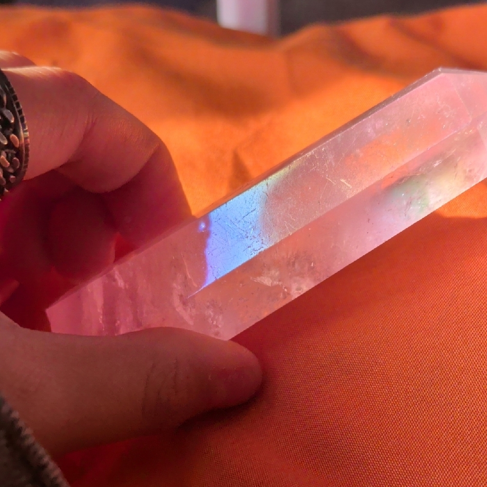 Pink Rose Quartz Point Crystal - Picture 2 of 3